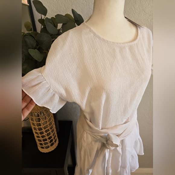 Michael KorsWhite Ruffle Mini Dress - Picture 5 of 11